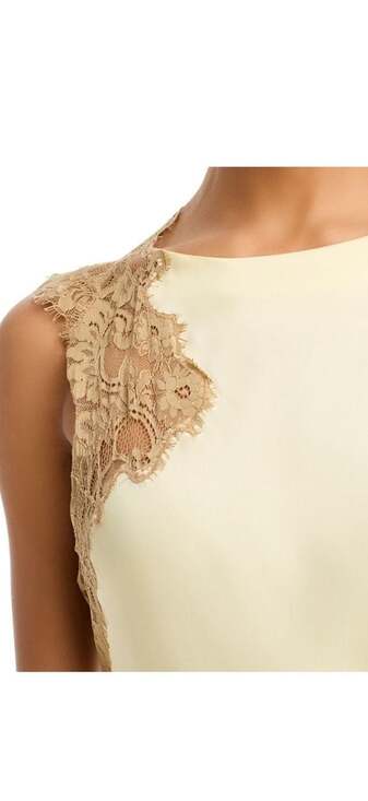 A.L.C. Alessia Satin and Lace Handkerchief Hem Maxi Dress - Picture 4 of 11